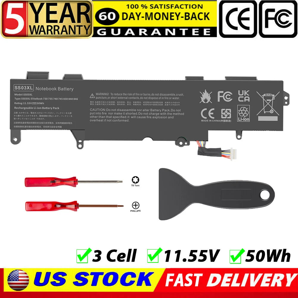 SS03XL Battery For HP EliteBook 735 745 830 836 G5 933321-855 ZBook 14U Notebook