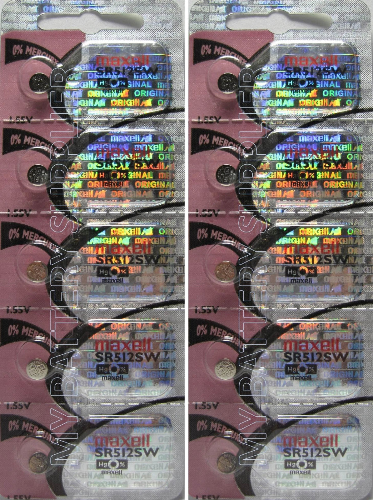 Button Cell Type 335 Battery Maxell 10 Pcs