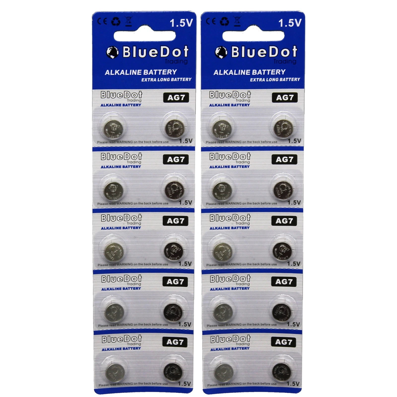 20 pcs AG7 LR927 LR57 SR927W 399 GR927 G7 Alkaline Button Cell Battery Eunicell