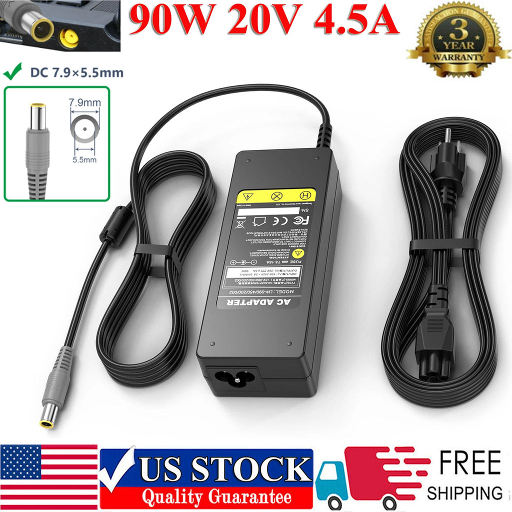 90W 20V Laptop AC Adapter Charger for Lenovo Thinkpad T60 T420 T500 T510 T510i