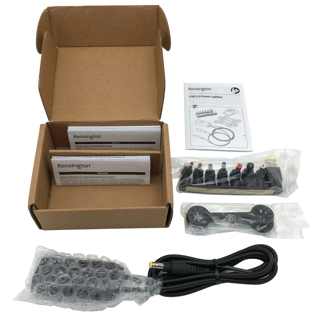 NEW Open Box Original Kensington 60W K38310NA DC Power Splitter USB 3.0 20V
