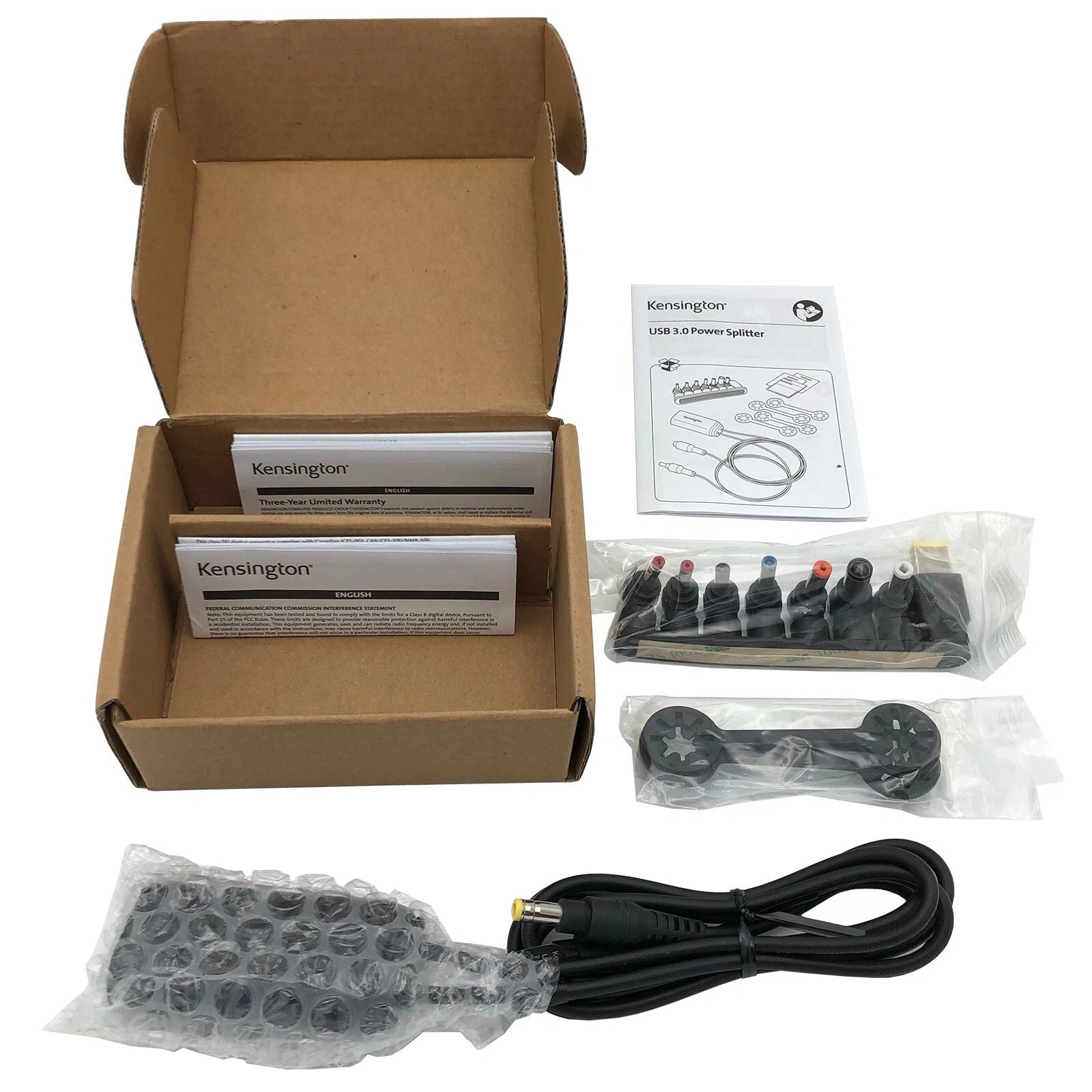 NEW Open Box Original Kensington 60W K38310NA DC Power Splitter USB 3.0 20V