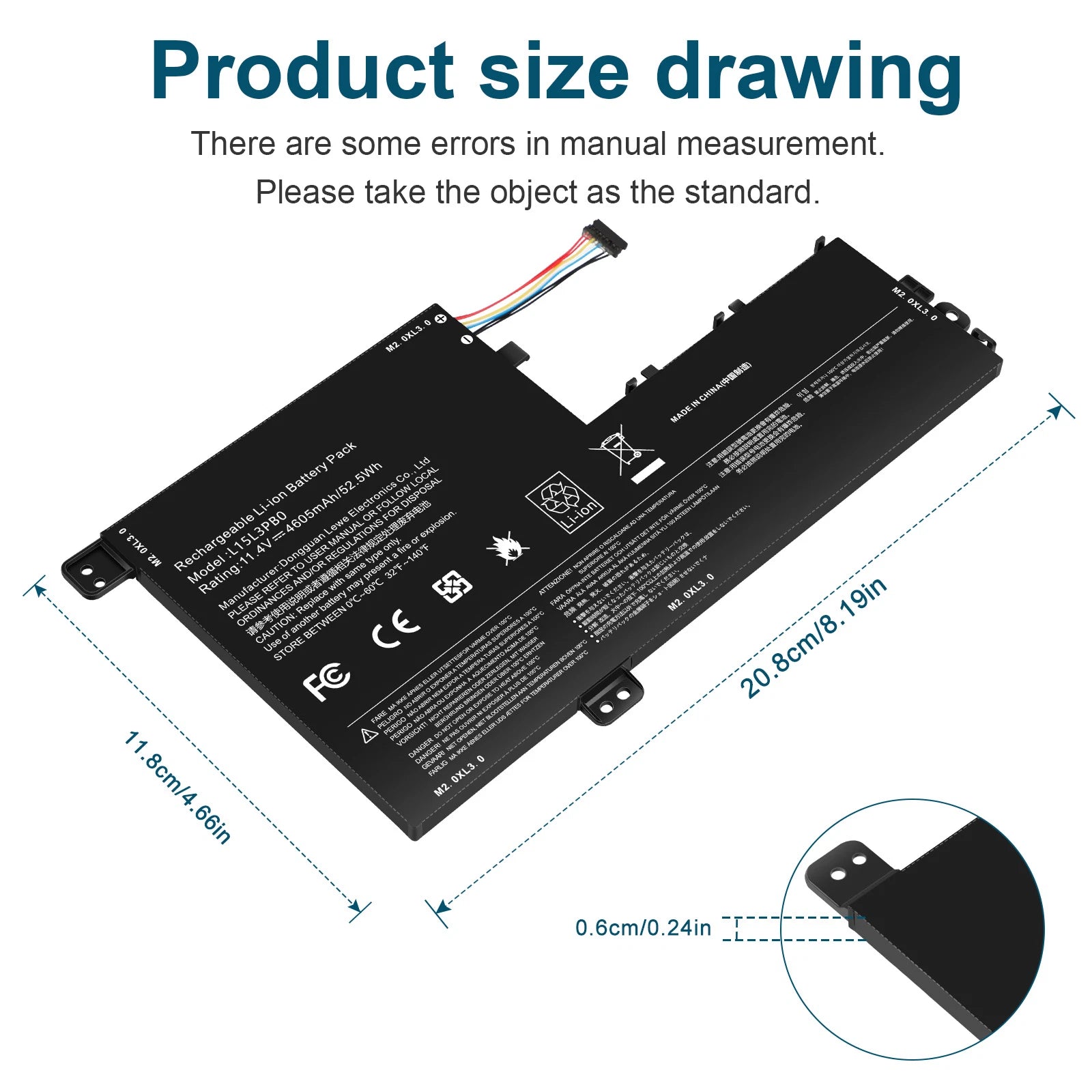 L15L3PB0 L15M3PB0 Battery for Lenovo Flex 5 1470 1570 IdeaPad 320S-14IKB 52.5Wh