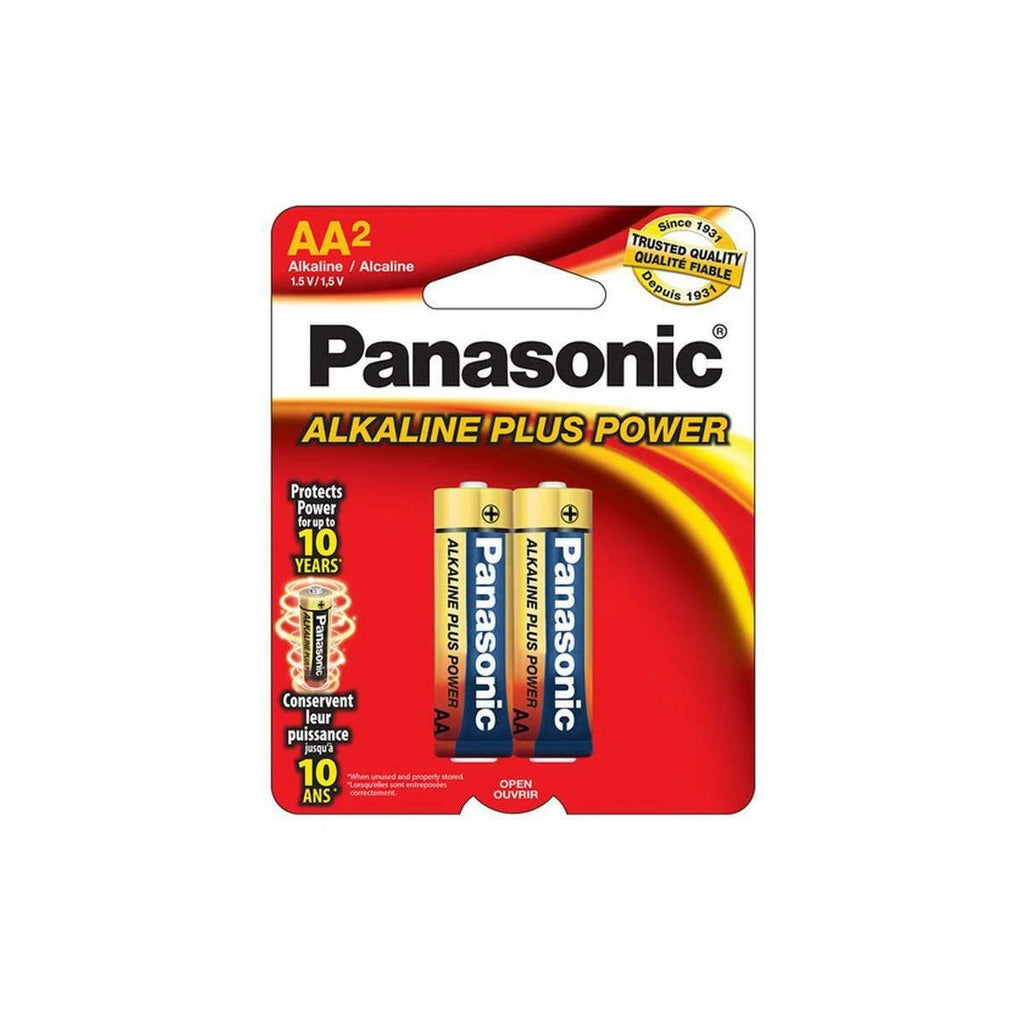 Panasonic AA 2 Pack 1.5V Alkaline Power Plus Batteries