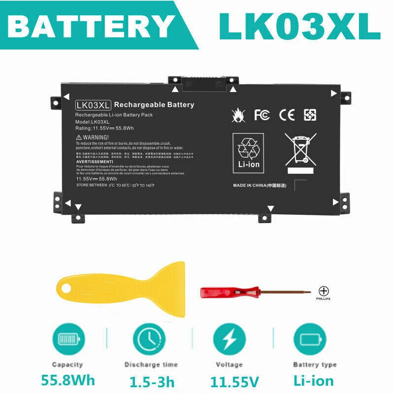 ?Battery For HP ENVY X360 LK03XL 17-AE 17-CE 15-BP 15-BQ 916368-541 916814-855