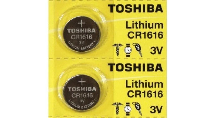 2 Toshiba CR1616 1616 Lithium Coin Cell Batteries