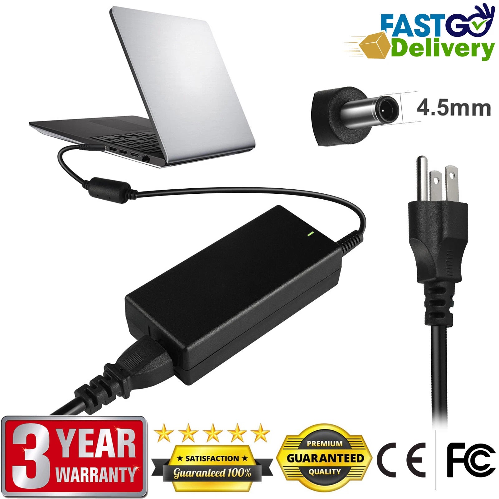 45W AC Charger Laptop Adapter for Dell XPS 11 13 321X 322X L321X L322X 3943 9333