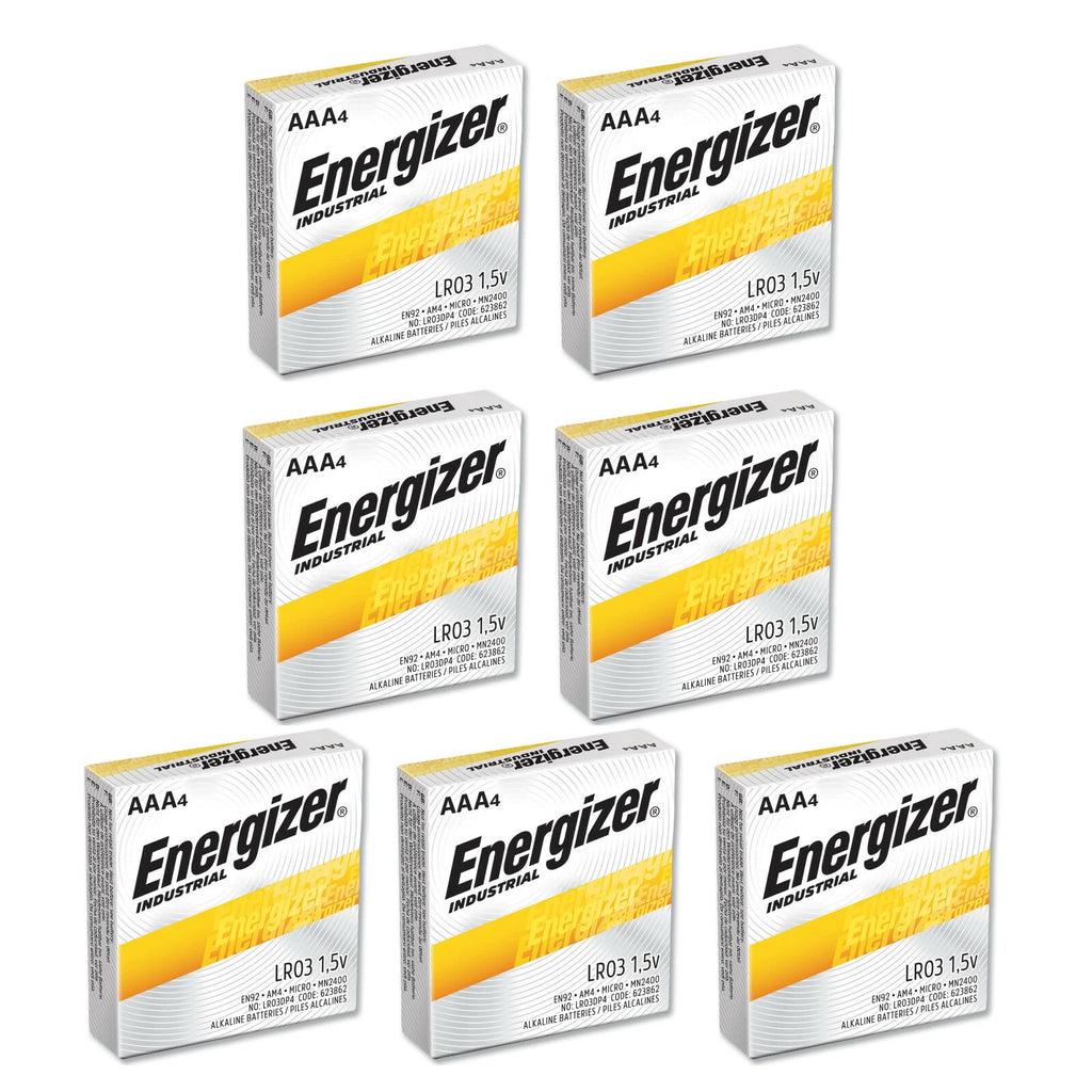 28 Energizer Industrial AAA Alkaline Batteries (EN92, LR03)