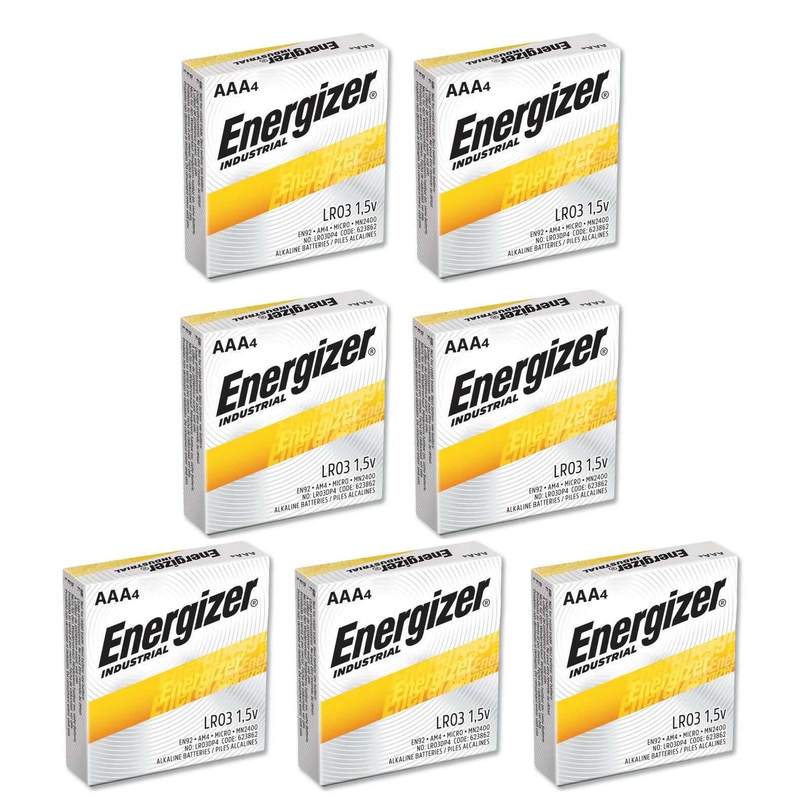28 Energizer Industrial AAA Alkaline Batteries (EN92, LR03)