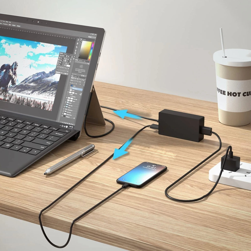 For Microsoft Surface Pro 3 4 5 6, Go Book Power Adapter Charger 44W 1800 1769