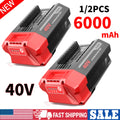 1/2Pack 6.0Ah Lithium-Ion Battery For Skil PWR Core 40V BY8705-00 BY8708C-01 New