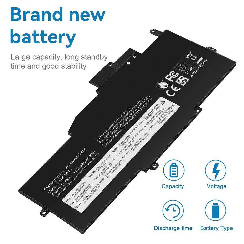 NEW L19C3P71 Battery For Lenovo ThinkPad X1 Nano Gen 1st L19M3P72 L19M3P73