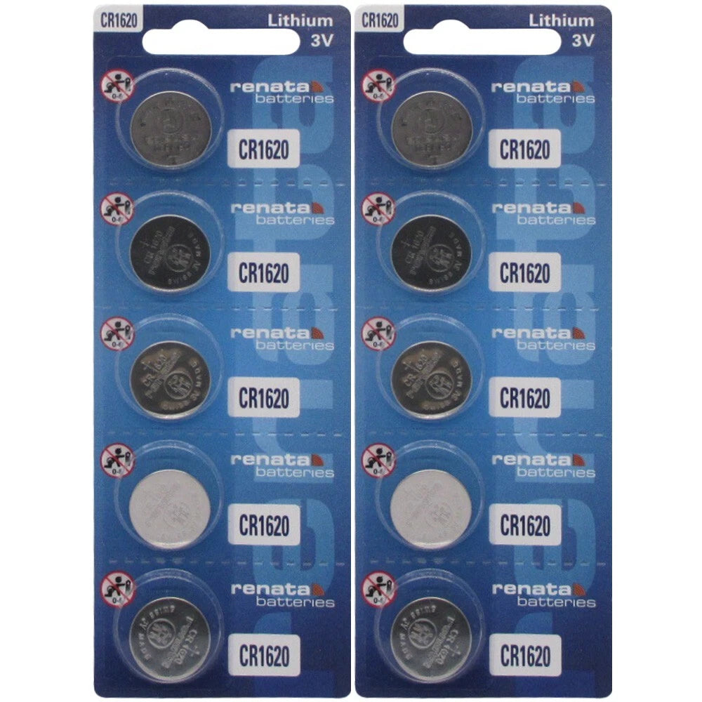 3Volt CR1620 Mercury Free Renata Lithium Primary Coin Cell Battery x 70