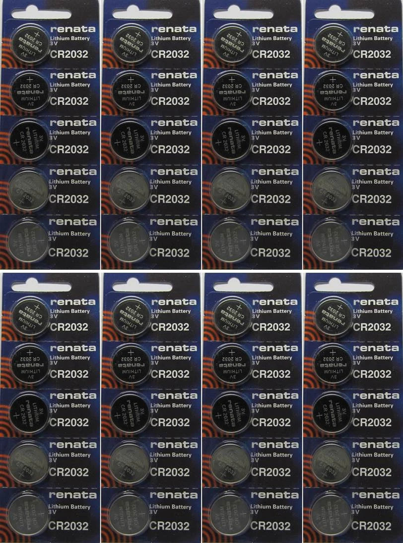 40 Renata Button Cell CR2032 REMOTE FOB KEY KEYLESS Batteries