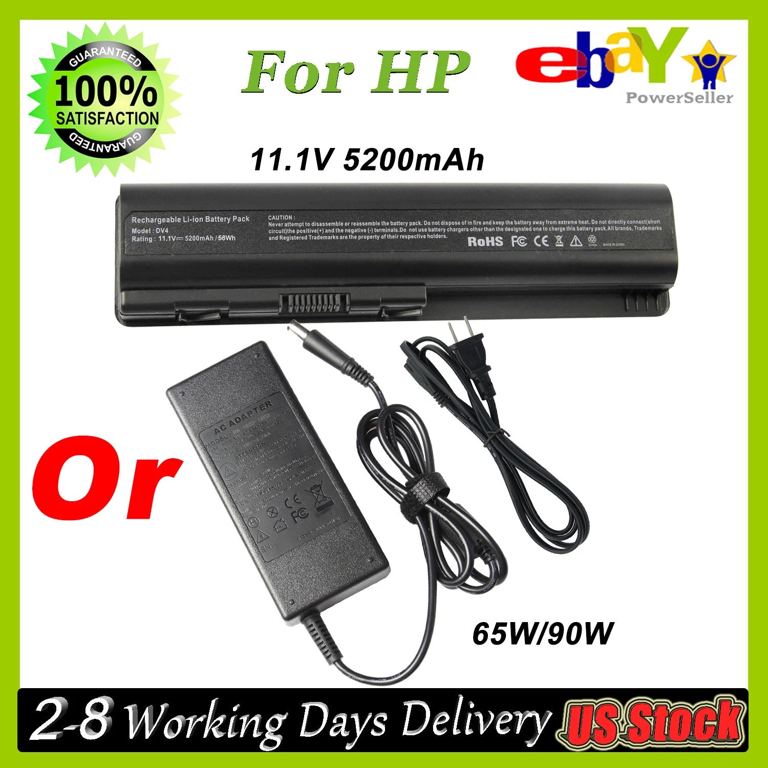 6 Cells HP 484170-001 Laptop Battery For HP Pavilion DV4-1551DX / DV4-1435DX