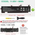 ??CC03XL BATTERY FOR HP ELITEBOOK 850 855 ZBook Firefly 15 G7 G8 L77991-005 56Wh