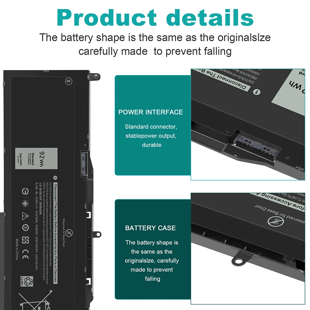 New VG93N 92Wh Battery for Dell Latitude 5580 5591 Precision 15 3520 3530 WFWKK