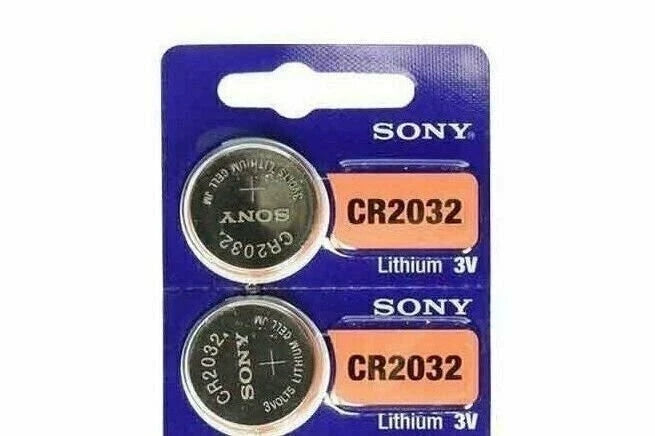 2 NEW SONY CR2032 3V Lithium Coin Battery Expire 2025 FRESHLY NEW - USA Seller
