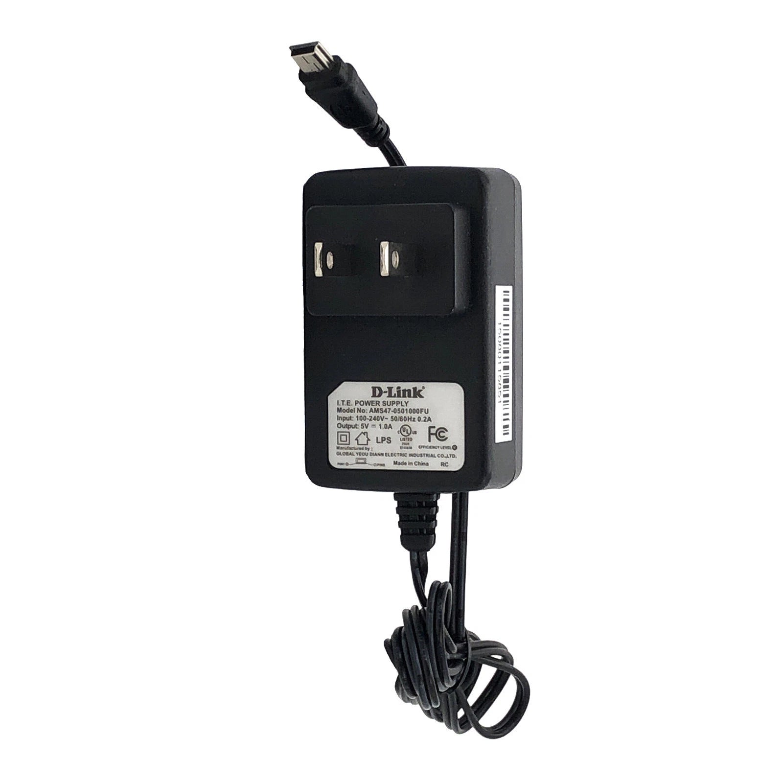 New Genuine D-Link AMS47-0501000FU Wall AC/DC Power Adapter 5V 1A USB Mini Plug