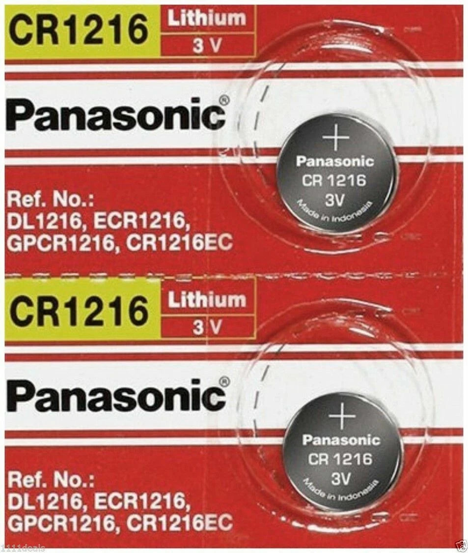 NEW PANASONIC CR1216 2 PACK LITHIUM COIN BATTERIES USA FREE SHIPPING