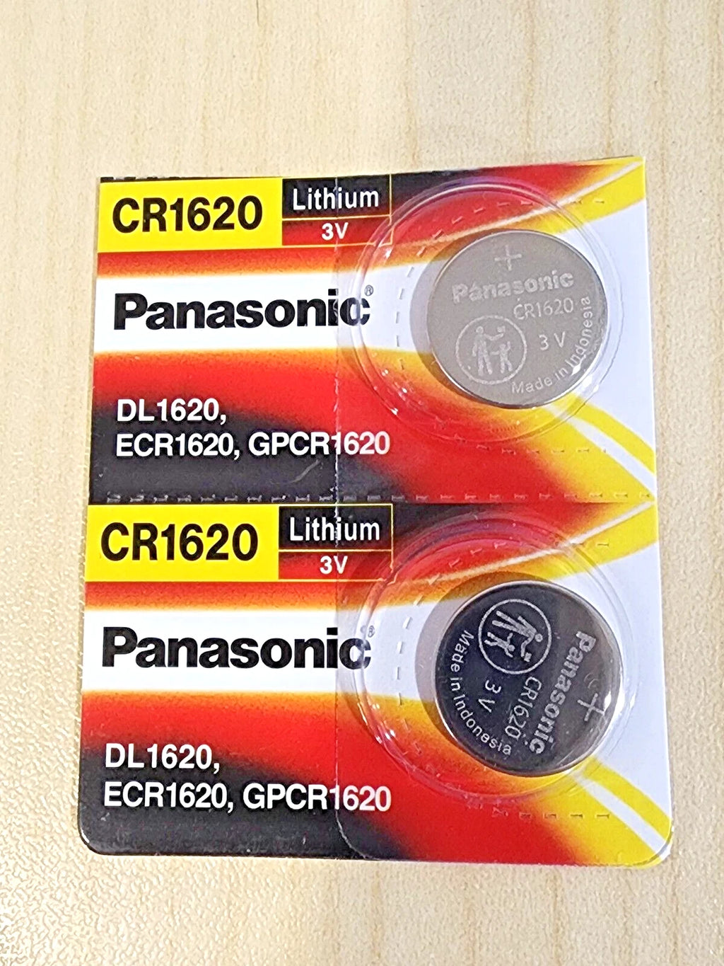 2 x CR1620 3V Lithium Battery Coin Cell ECR1620 DL1620 EXP. 12/2034