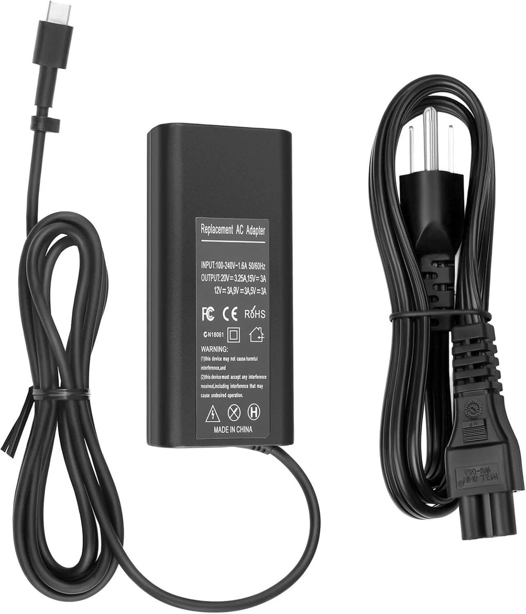 65W Power Supply Charger For Dell Pro 13 14 16 Laptop for Dell 65W USB-C Charger