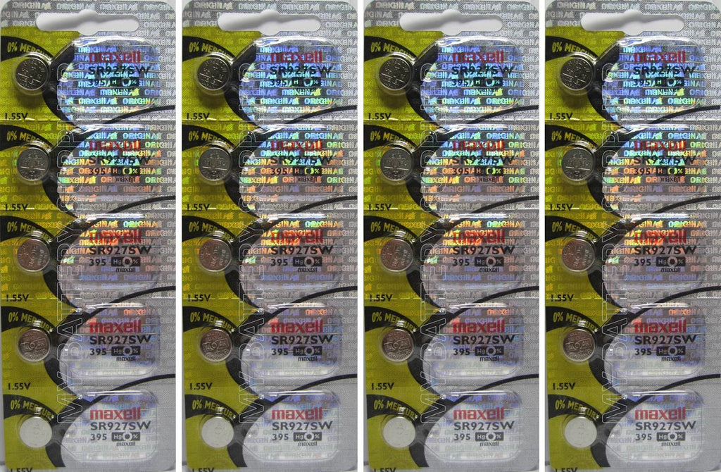 395 Maxell Watch Batteries SR927SW 25 Pcs