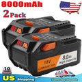 2X 8000mAh Ridgid 18V Lithium Battery R840087 R840085 Rigid 18 Volt Drill Tools