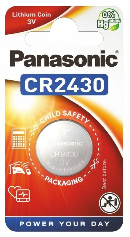 10 Pcs Panasonic CR2430 2430 3v Lithium Coin Cell Battery