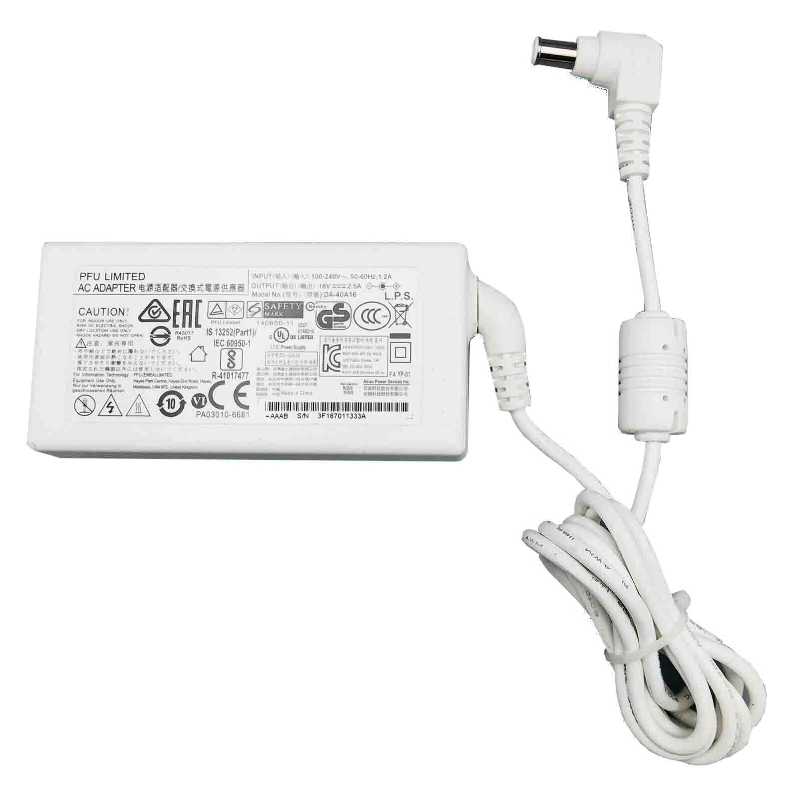 NEW Genuine Fujitsu 16V 2.5A AC Adapter DA-40A16 Power Supply 6.0x4.4+Pin