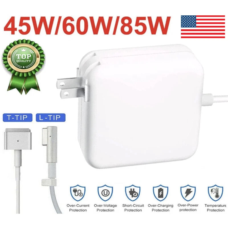 45W 60W 85W AC Power Adapter Charger L-tip T-Tip Magnetic For MacBook Pro Air