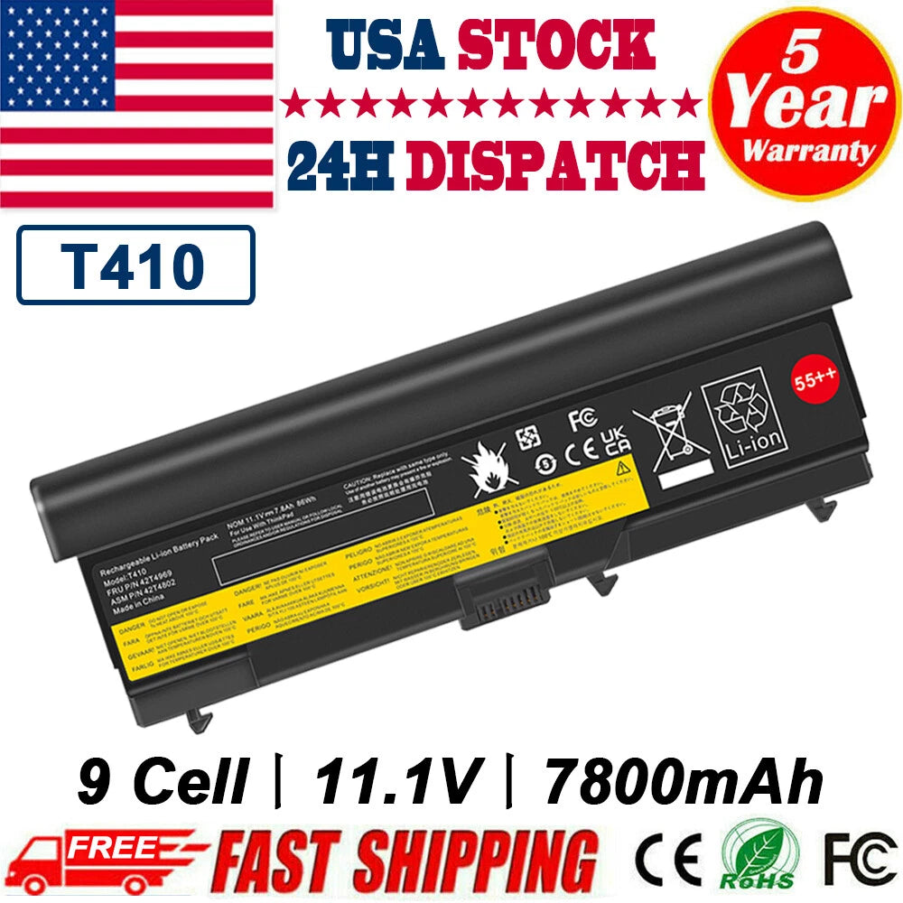 9Cell Battery for Lenovo Thinkpad T410 T420 T510 T520 SL510 W510 W520 E40 E50 CC