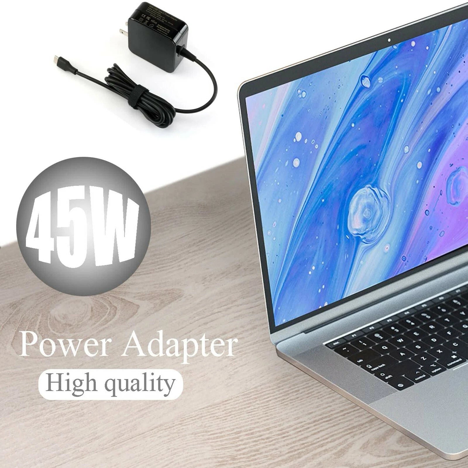 USB-C Adapter Charger for HP Elite x2 1012 G1 1012 G2 210 G2 TPN-CA01 Power Cord