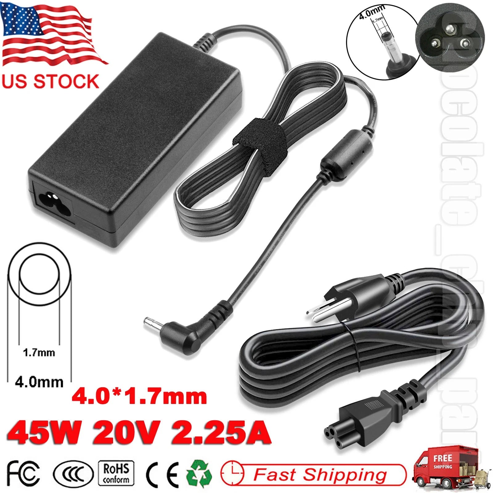 45W 20V AC Adapter For Lenovo IdeaPad 310 320 320S Charger ADL45WCC PA-1450-55LL