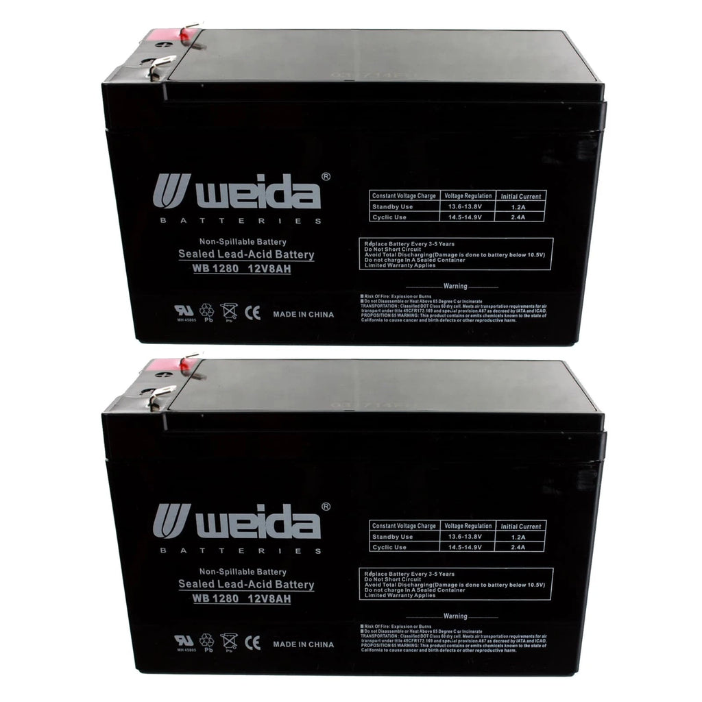 NEW 2pc 12V 8Ah SLA Battery WB1280F2 For UB1280, D5779, PS1280