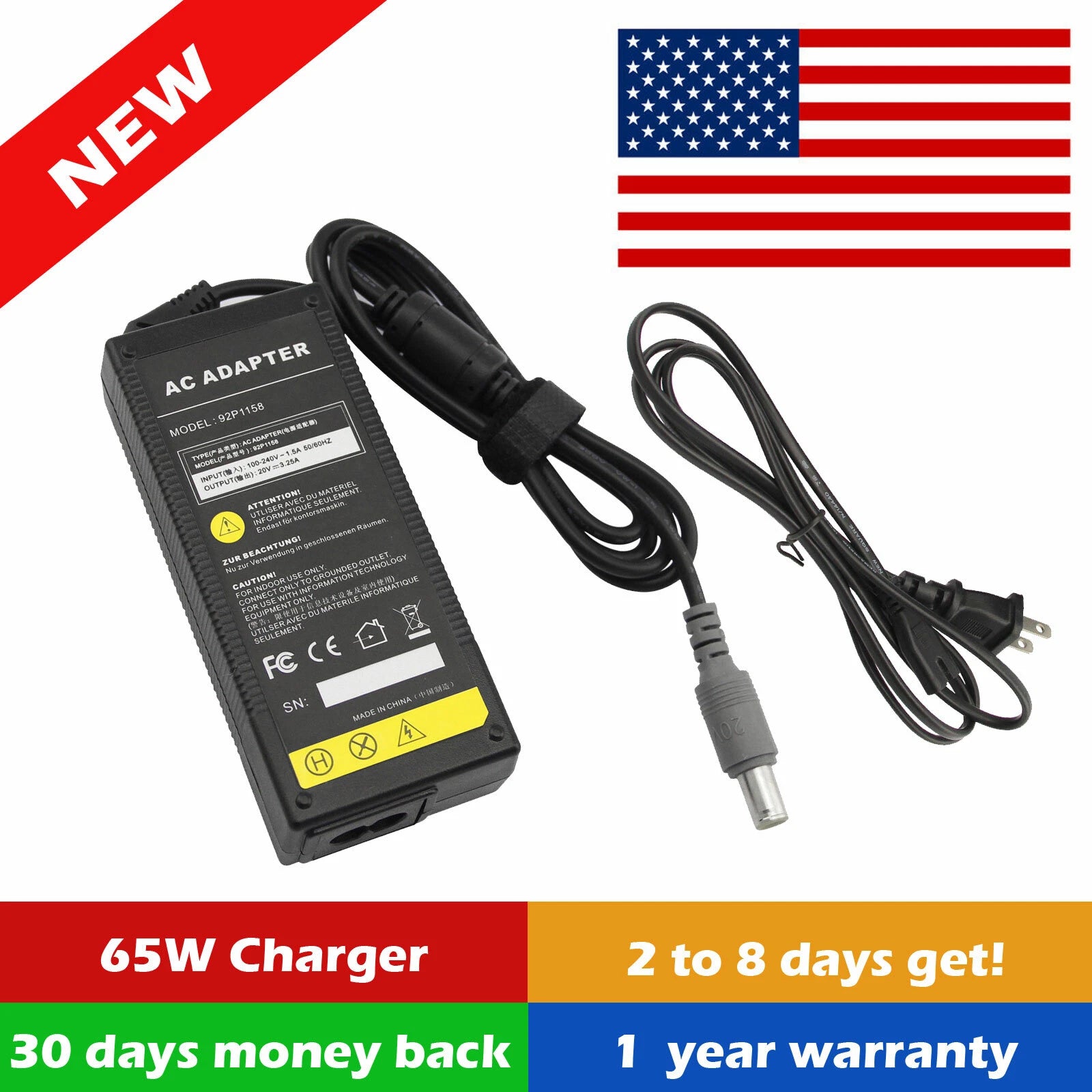 For LENOVO ThinkPad T T430s T400s T400 T410i T61 AC Charger Power Adapter 65W