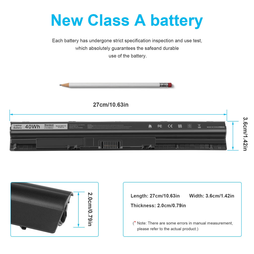 For Dell M5Y1K 14.8V 4Cel battery Latitude 3470 Inspiron 14 3000 17 5000 17 5759
