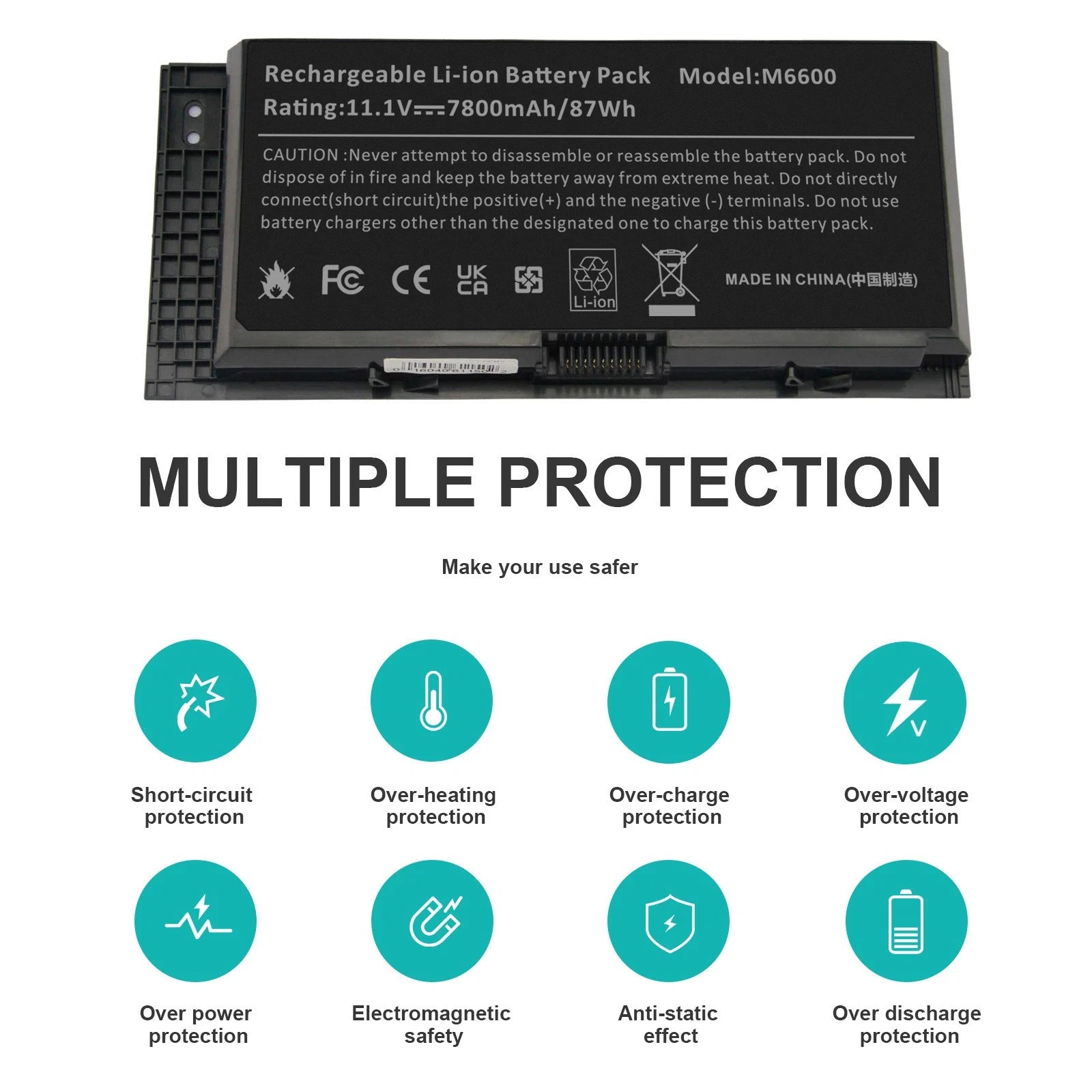 ?M6600 Battery For Dell Precision M4600 M4700 M6700 M6800 R7PND FV993 T3NT1 89Wh