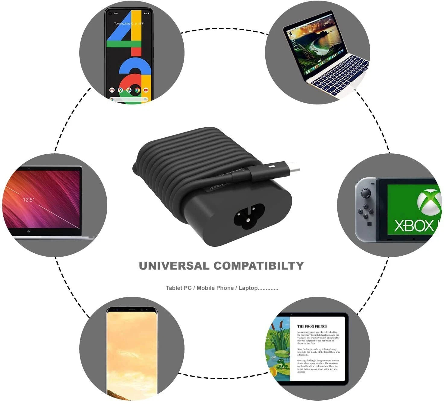 AC Adapter Laptop Charger For Dell LA65NM190 HA65NM190 65W USB Type C LA65NM190