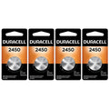 4 2450 Duracell Lithium 3V Coin Cell Batteries (CR2450, DL2450, ECR2450)