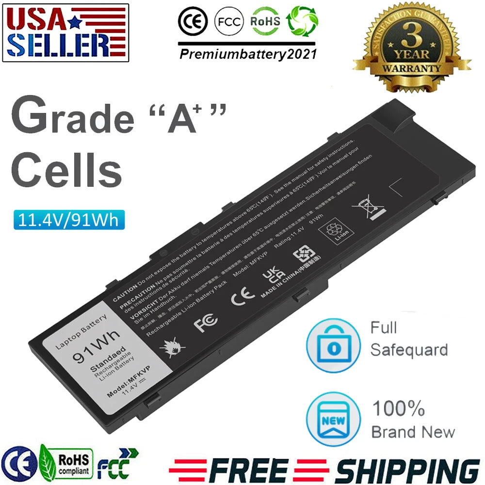 MFKVP Laptop Battery For Dell Precision 15 7510 7520 17 7710 7720 M7510 M7710 PC