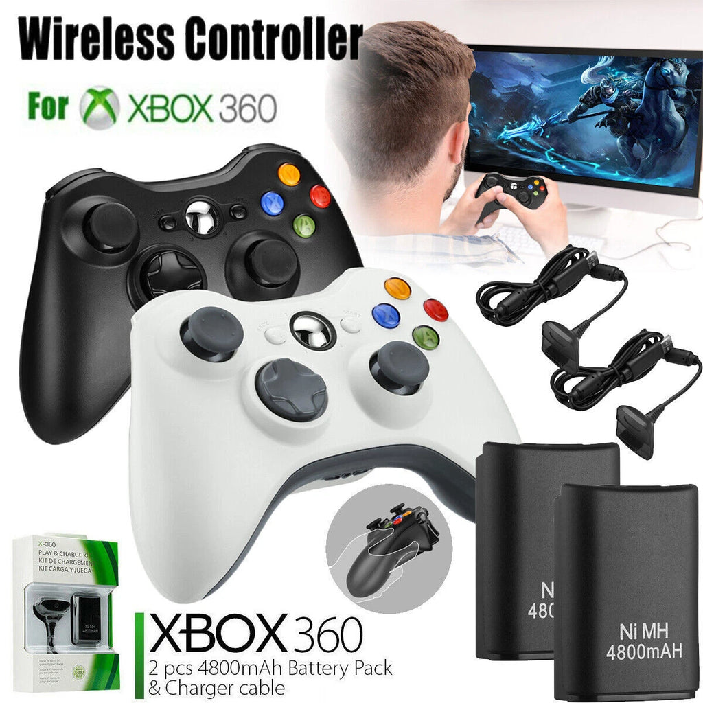 For Microsoft XBOX 360 & PC WIN 7 8 10 Wired / Wireless Game Controller Gamepad