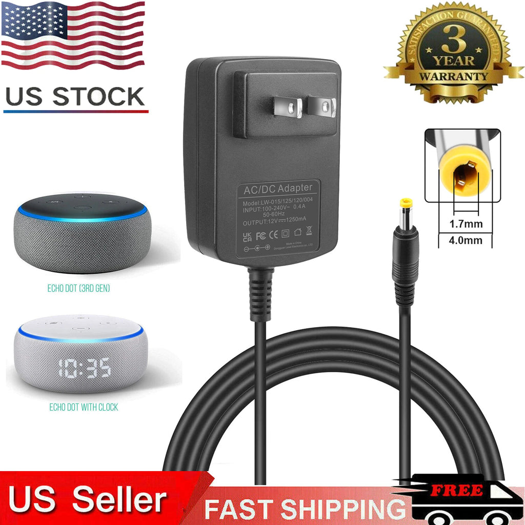 Replacement Power Adapter for Alexa Spot Echo Dot (3rd Gen), Show 5 Fire TV Cube