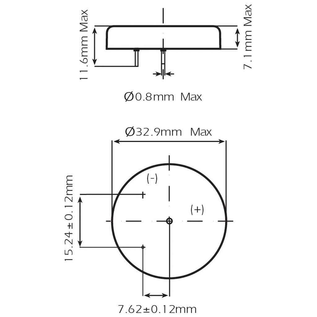 OmniCel ER32L65 3.6V 1Ah 1/10D Lithium Battery Nickel Pins MED