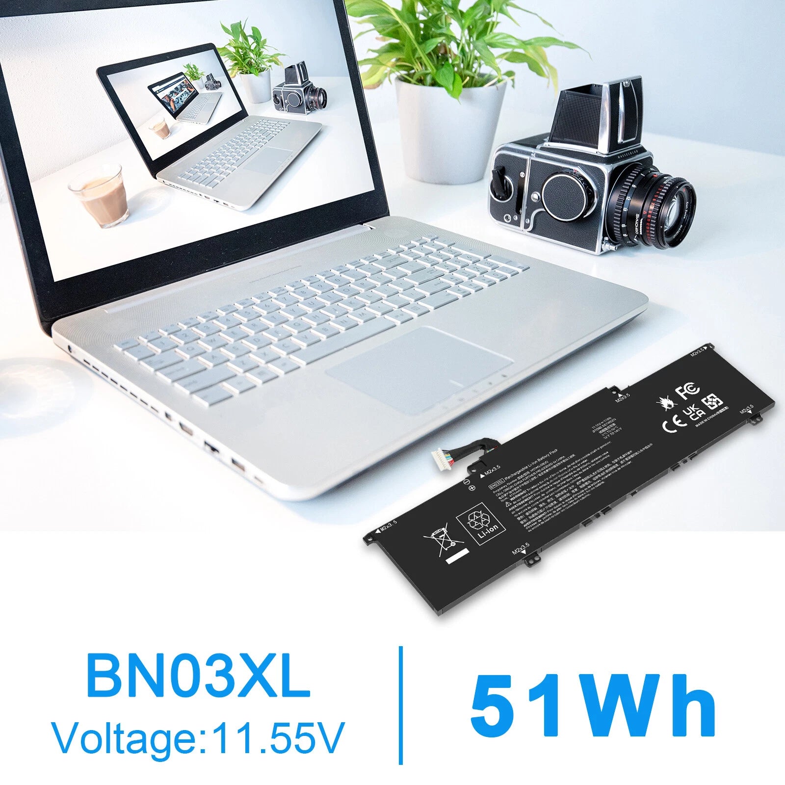 ?BN03XL Battery For HP Envy x360 15m-ee013dx HSTNN-OB1O L76965-AC1 51wh