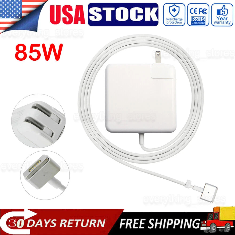 85W For MacBook Pro A1398 A1424 MC975 Late 2012-2014 2015 Power Adapter Charger