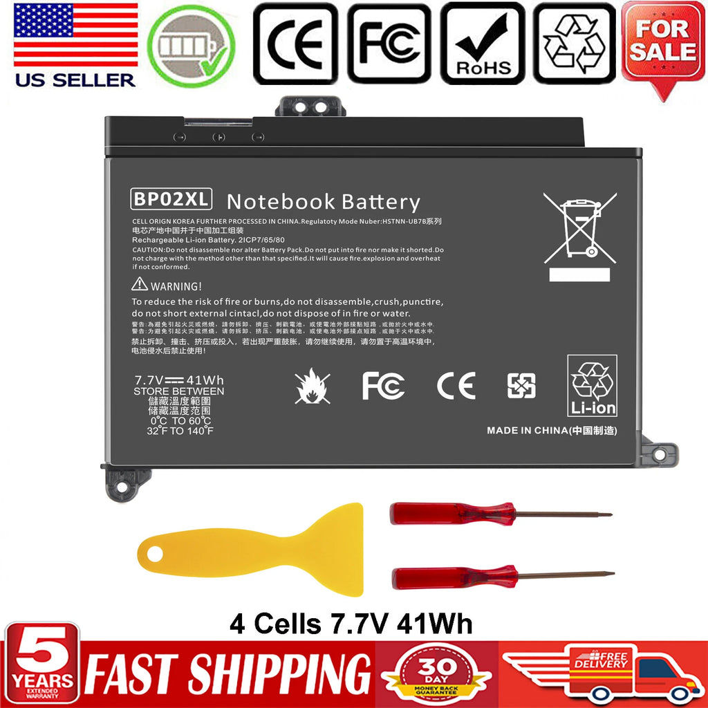 BP02XL Battery For HP Pavilion 15-AU 15-AW HSTNN-LB7H HSTNN-UB7B 849909-850 NEW