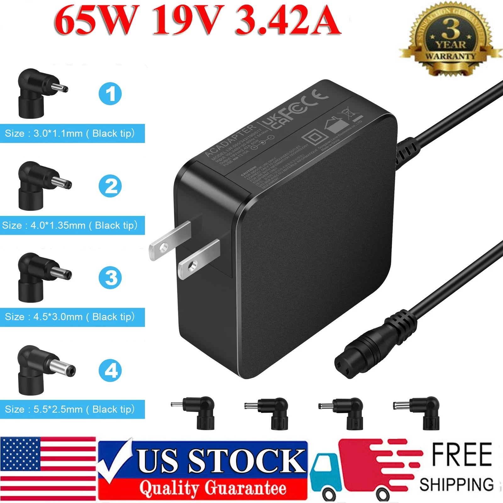 65W Adapter Charger For Asus Vivobook Q501 Q501L Q534U Q524U Q407IQ Q407I Q407