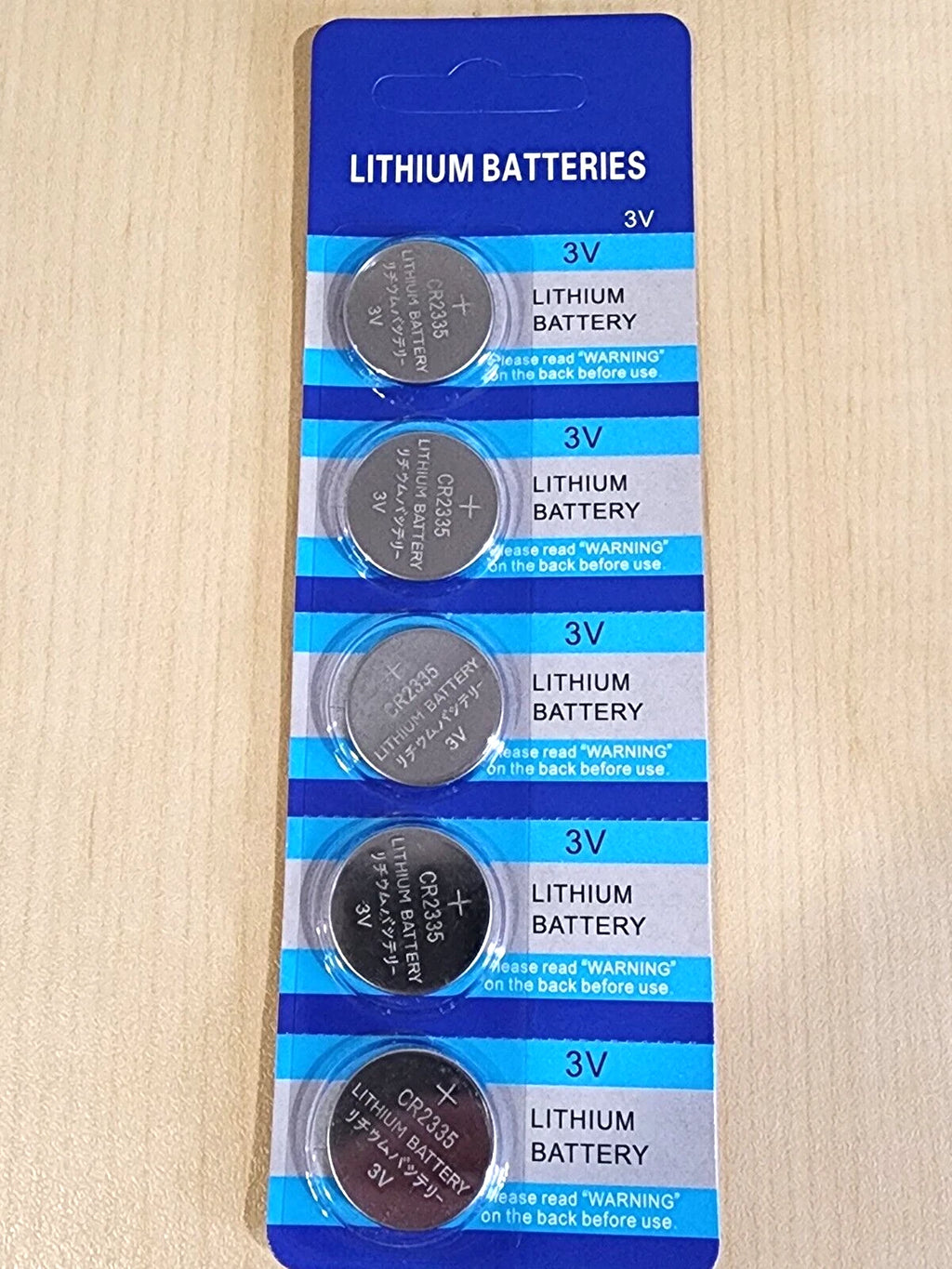 5 NEW CARDED CR2335 2335 3v LITHIUM BATTERY