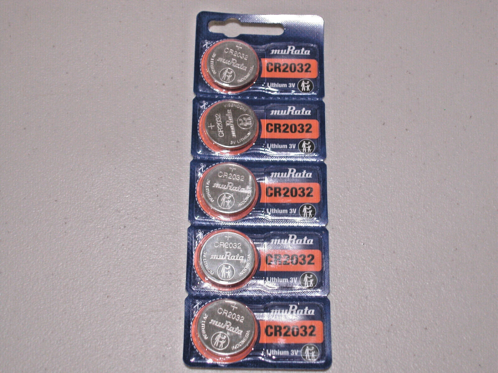 5 pc MURATA CR2032 lithium 3v battery cr 2032 SONY (EXPIRATION DATE 2032)
